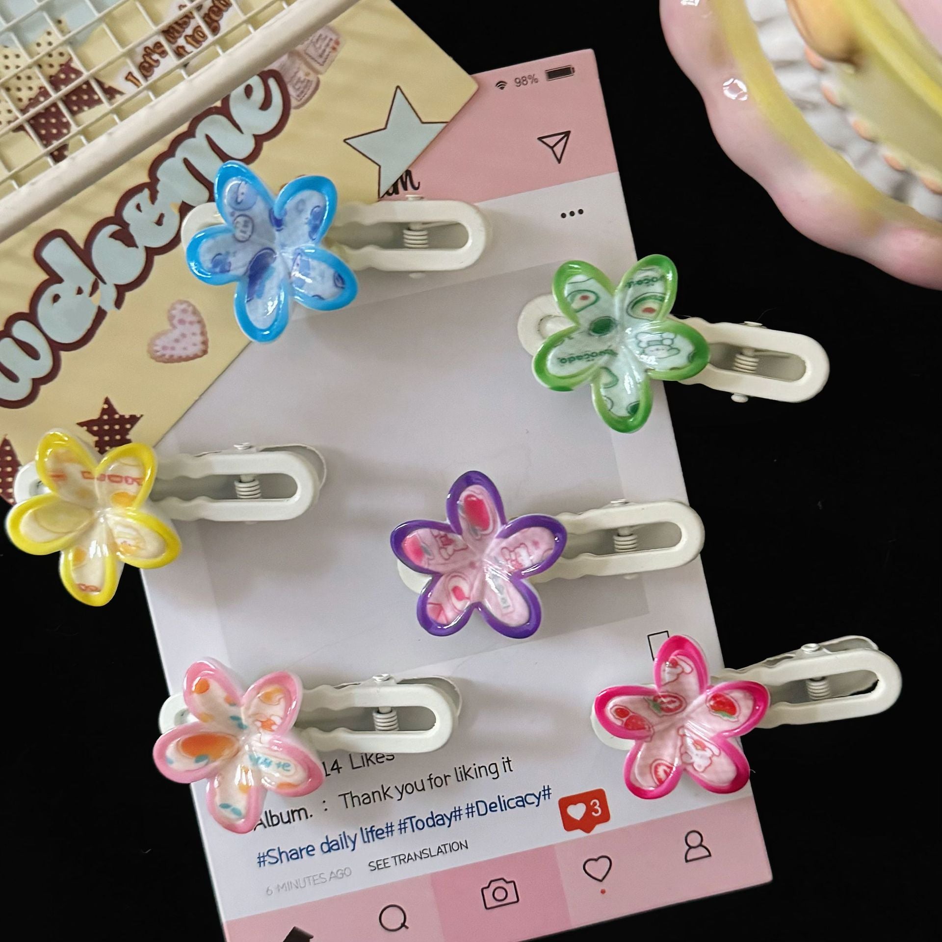 花朵波浪髮夾－商品主圖｜https://igowo.tw/