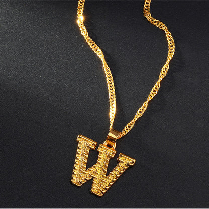 字母鍍金項鍊