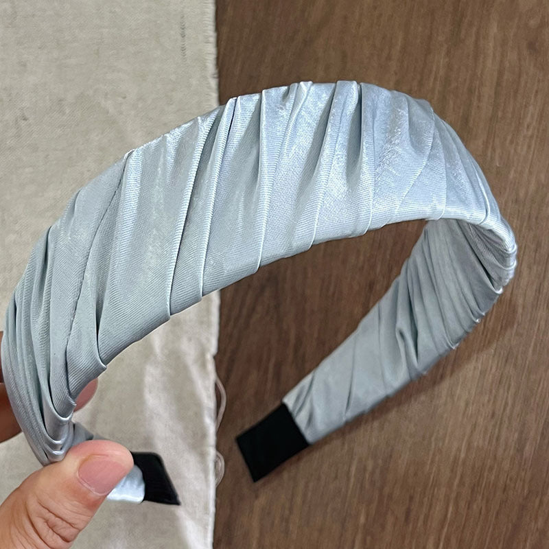 寬版簡約髮箍－薄荷綠款細節｜https://igowo.tw/
