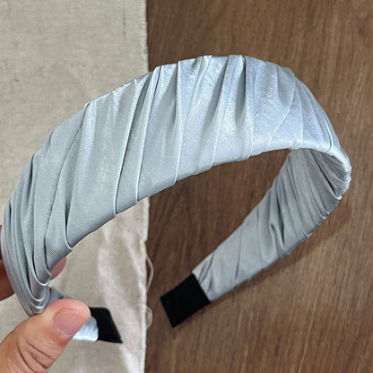 寬版簡約髮箍－薄荷綠款細節｜https://igowo.tw/