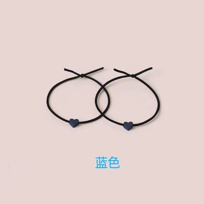 彩色愛心兩用簡約髮圈