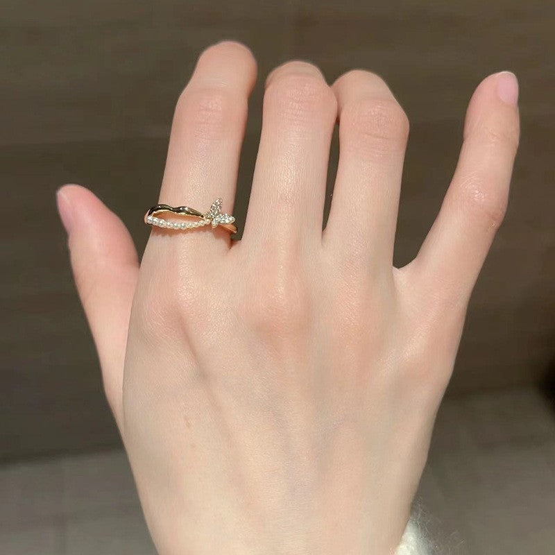 彩色琺瑯蝴蝶戒指－細節特寫6｜https://igowo.tw/