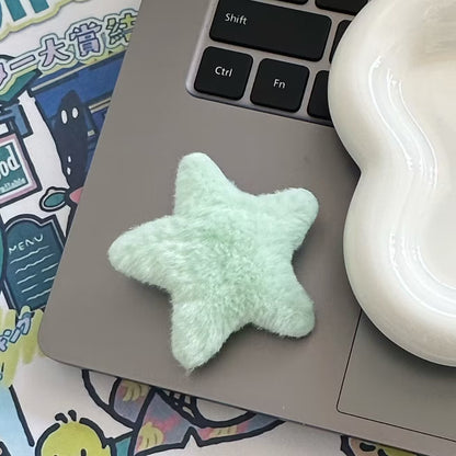 繽紛絨面星星卡通髮夾