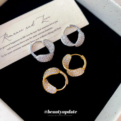 鋯石簡約耳扣－商品主圖｜https://igowo.tw/