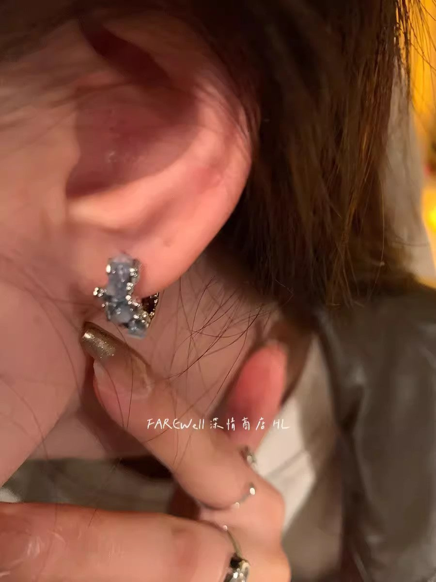 S925輕奢氣質鋯石耳釘