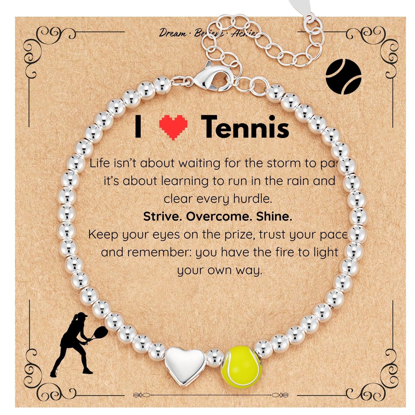 銅愛心可調節手鏈
