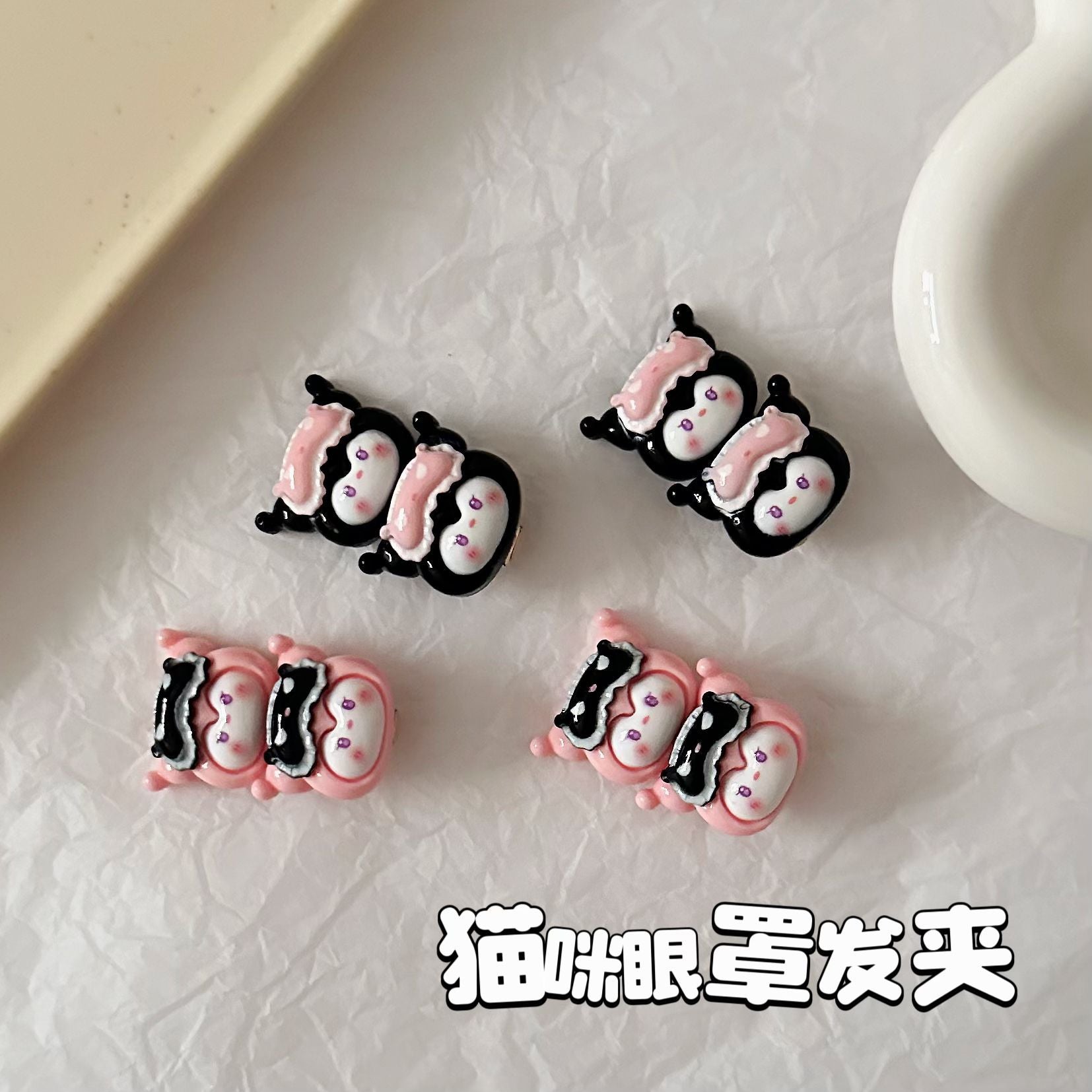 貓咪卡通髮夾－商品主圖｜https://igowo.tw/