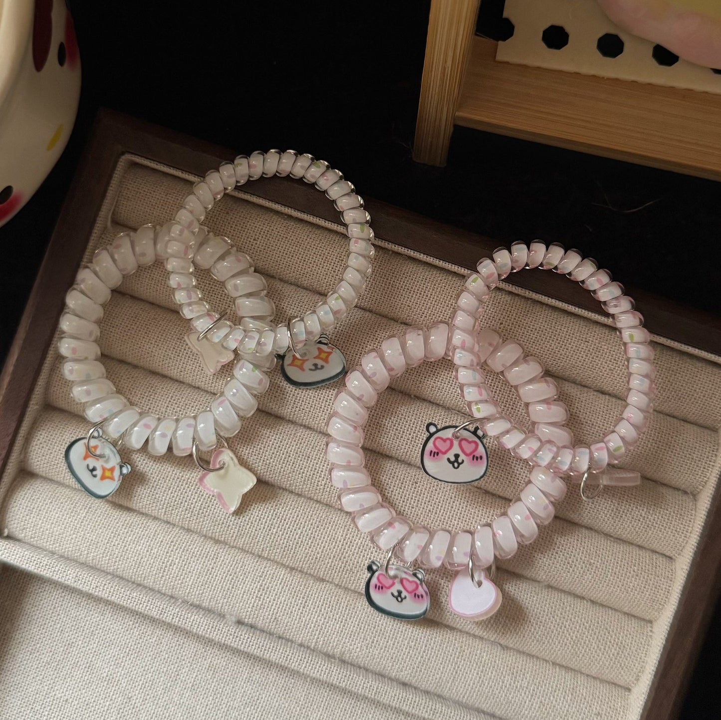 愛心小熊髮圈－商品主圖｜https://igowo.tw/