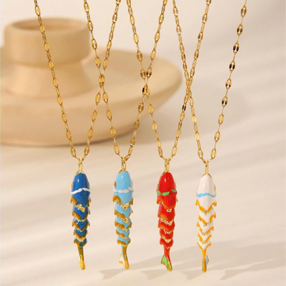 小魚波西米亞項鍊