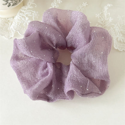 網紗大腸圈鑲鑽髮圈