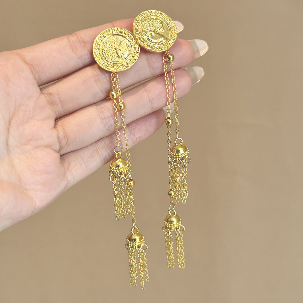 金色銀針復古簡約飾品－50/太陽花款細節｜https://igowo.tw/