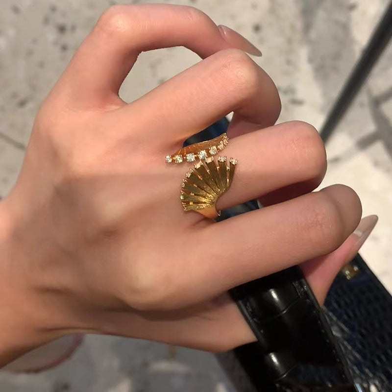 沙金蝴蝶戒指－細節特寫20｜https://igowo.tw/