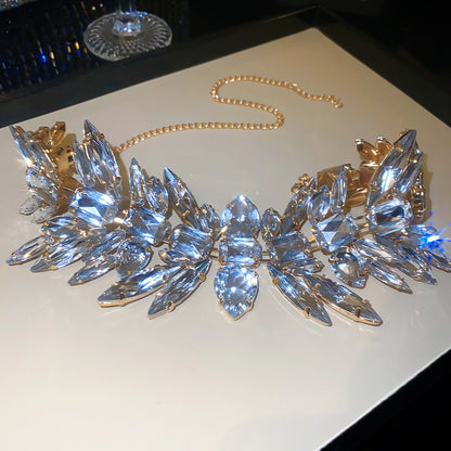 菱形水滴鑲鑽項鍊