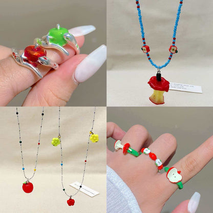 繽紛串珠蘋果項鍊－商品主圖｜https://igowo.tw/