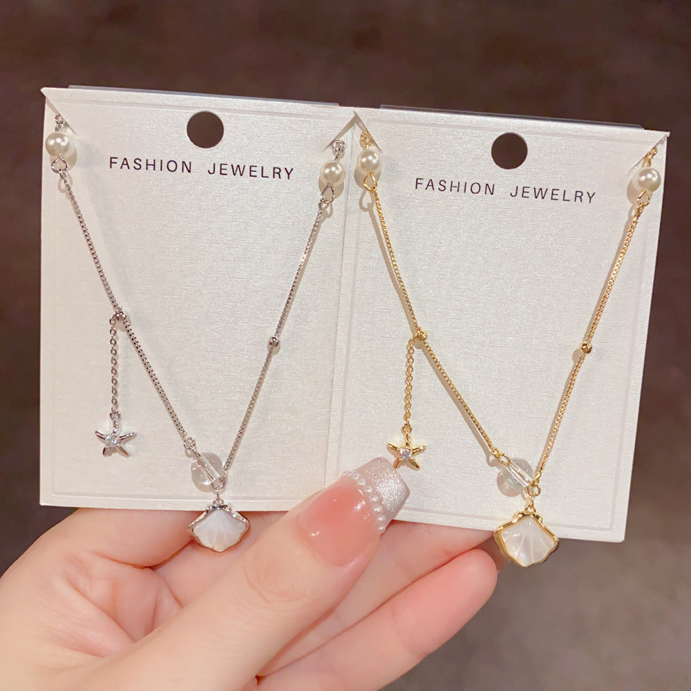 貝母海星貝殼簡約項鍊－商品主圖｜https://igowo.tw/