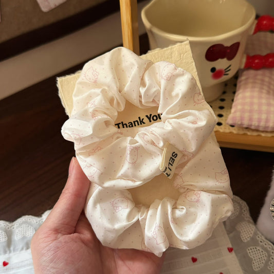 粉色貓咪大腸圈髮圈－商品主圖｜https://igowo.tw/