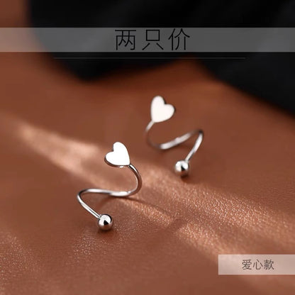 S925星星愛心簡約耳釘