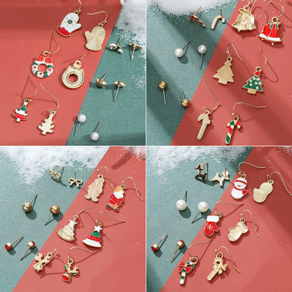 琺瑯雪花鈴鐺耳環套組－細節特寫2｜https://igowo.tw/