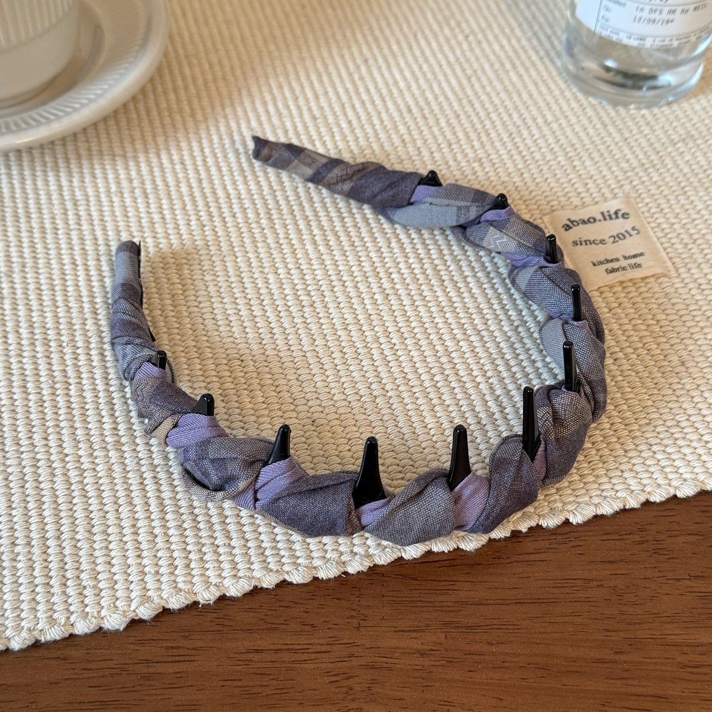 紫色纏繞髮箍