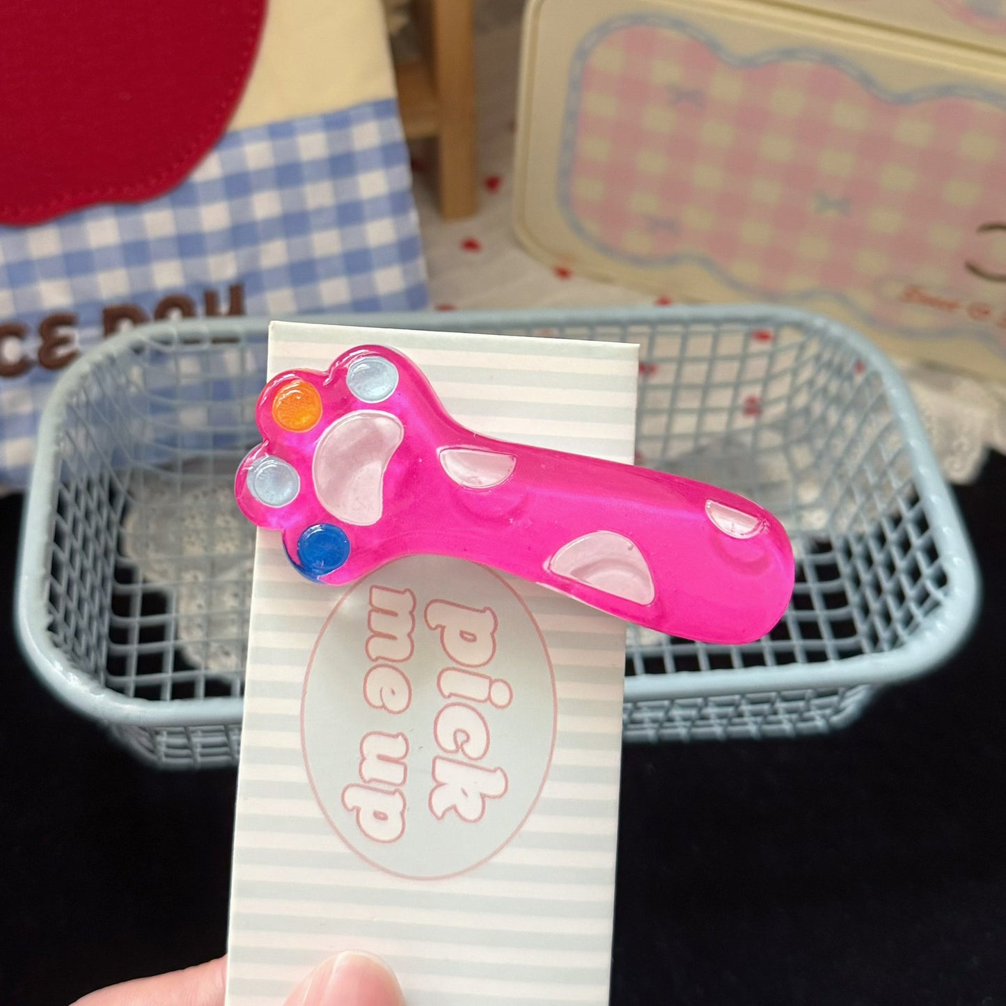 藍色貓咪卡通髮夾