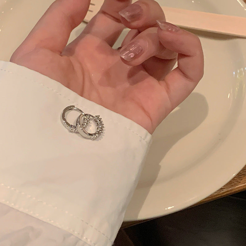韓國新款金屬珍珠耳扣