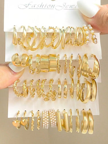 金屬圓圈耳釘套組－細節特寫63｜https://igowo.tw/