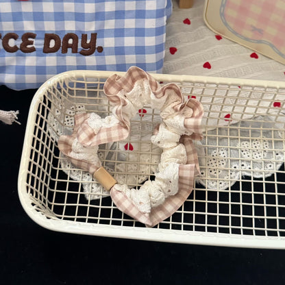 棕色簡約髮圈－深咖色波點髮圈款細節1｜https://igowo.tw/