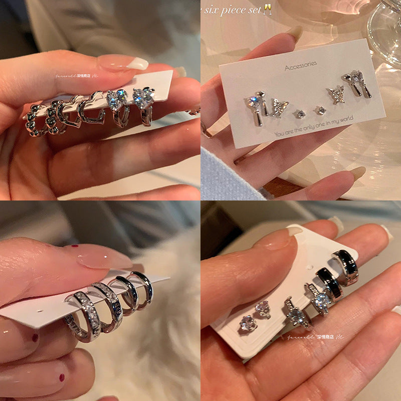 S925輕奢氣質鋯石耳釘