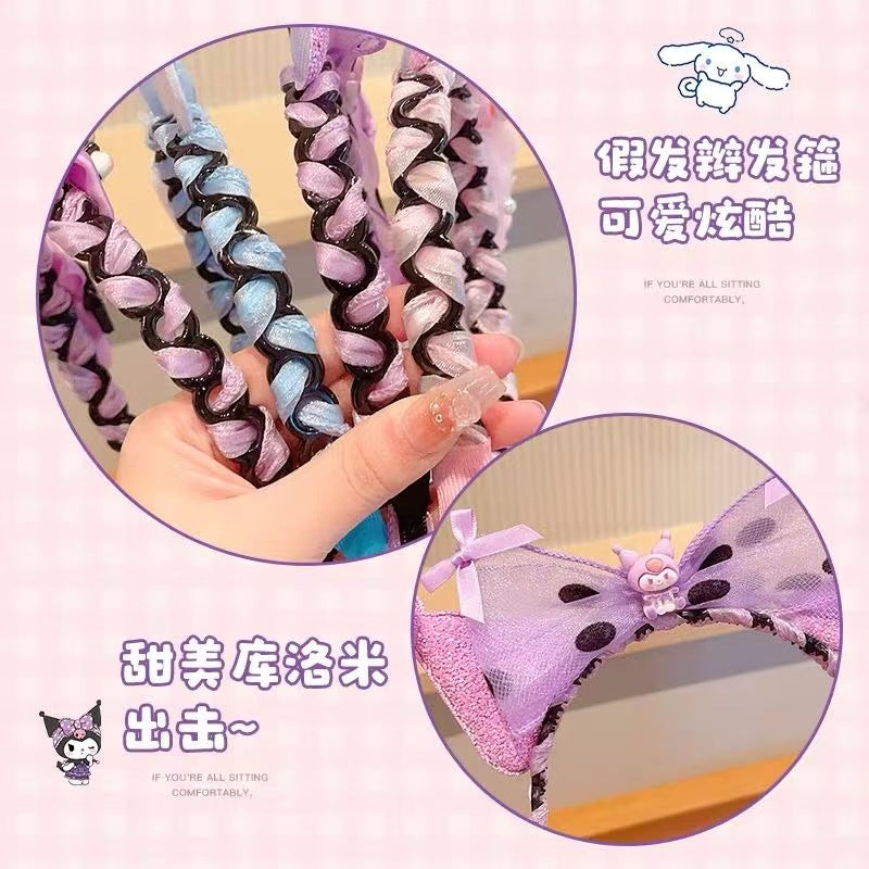 緞帶簡約髮箍－粉色庫洛米款細節1｜https://igowo.tw/