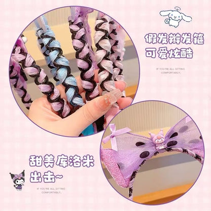 緞帶簡約髮箍－粉色庫洛米款細節1｜https://igowo.tw/