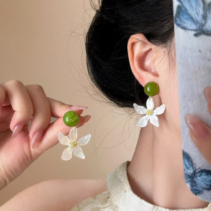 莫奈花園串珠系列耳釘多巴胺氛圍感甜美風耳環設計感小眾漂亮耳飾