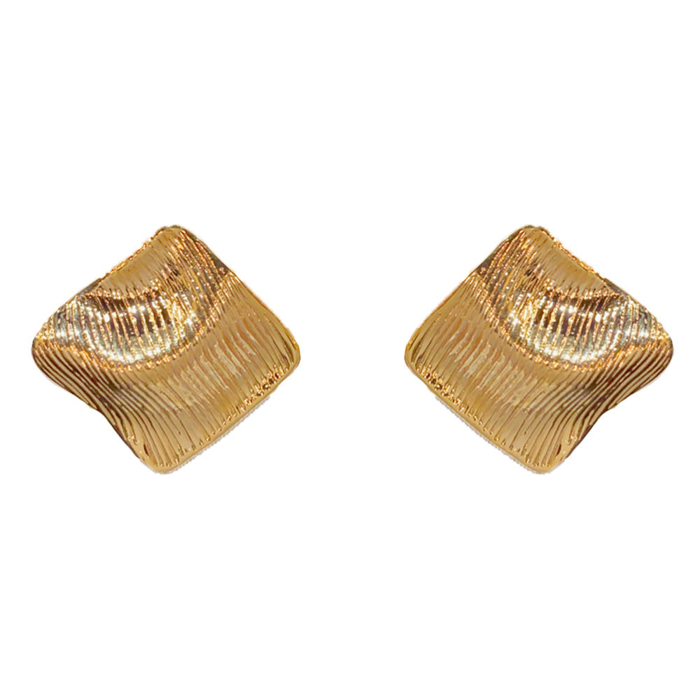 金屬菱形簡約耳釘