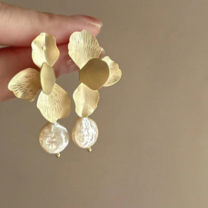 銀針鏤空花朵流蘇耳環時尚個性冷淡風長款耳墜氣質高級感耳飾批發