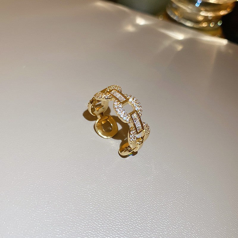 珍珠鋯石圓形多層戒指－21#戒指-銀色款細節16｜https://igowo.tw/
