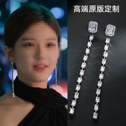 珍珠鋯石耳環－第二視角實拍｜https://igowo.tw/