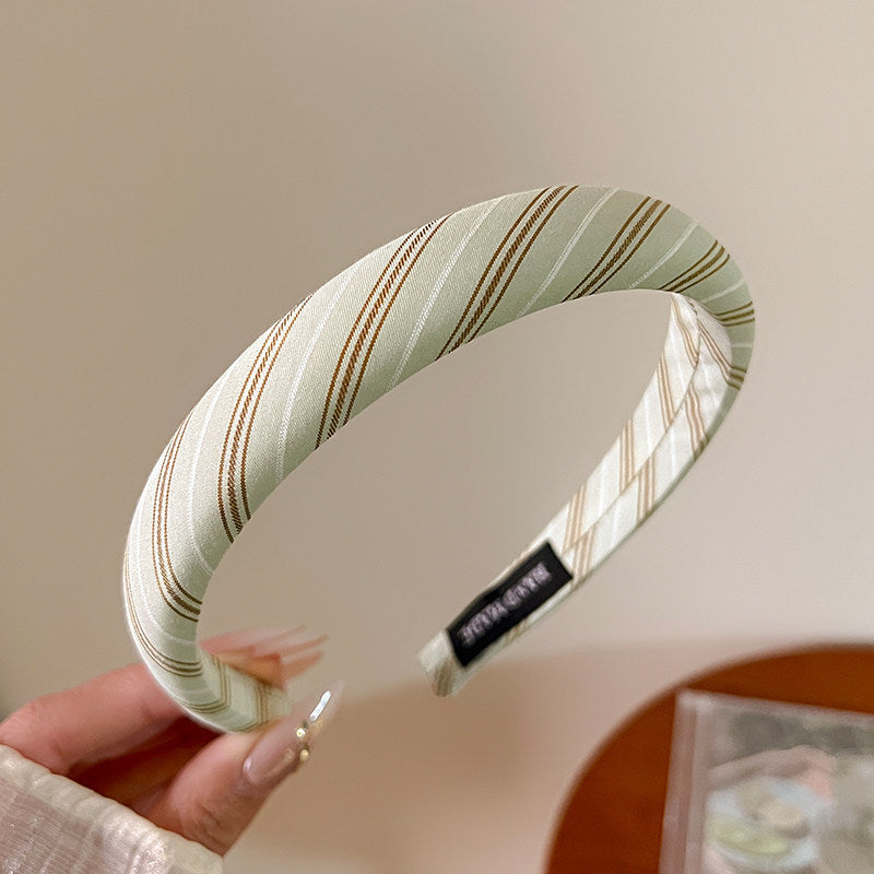 綠色格紋髮箍