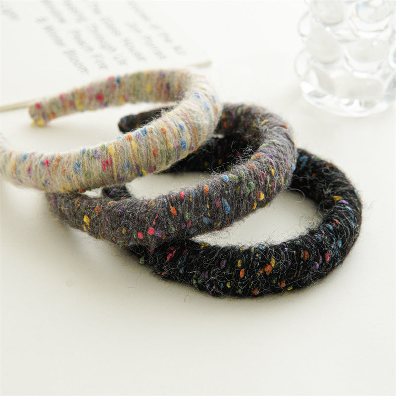 纏繞簡約髮夾－毛線纏繞黑色款實拍｜https://igowo.tw/