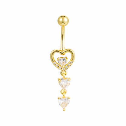 愛心鑲鑽飾品－1/金色款細節｜https://igowo.tw/