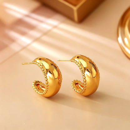 金色簡約耳釘