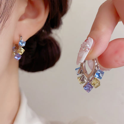 彩色流蘇簡約耳扣－商品主圖｜https://igowo.tw/