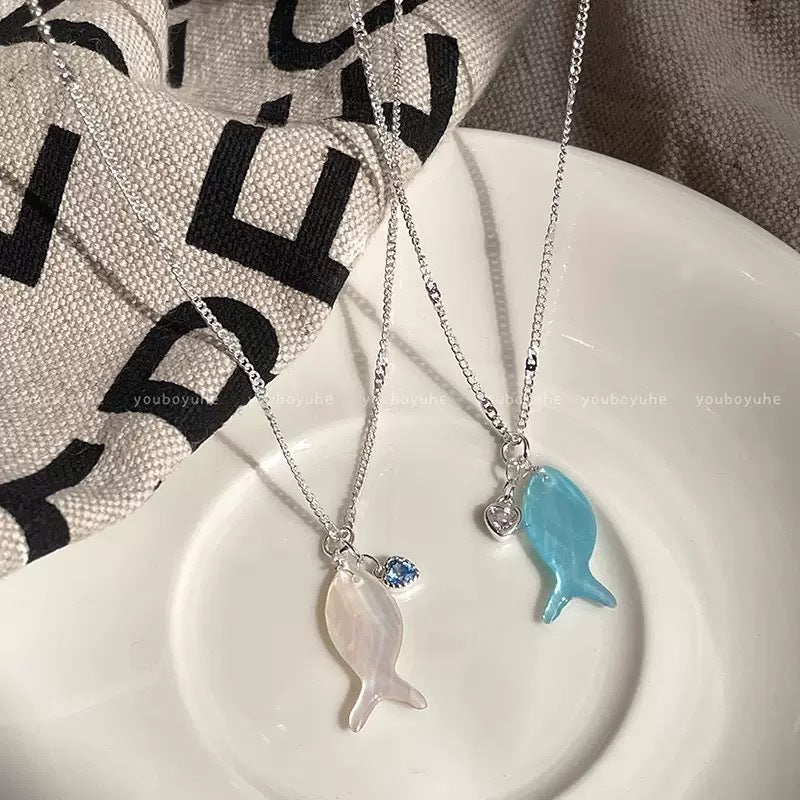 魚尾墜飾項鍊－商品主圖｜https://igowo.tw/