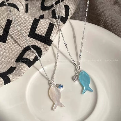 魚尾墜飾項鍊－商品主圖｜https://igowo.tw/