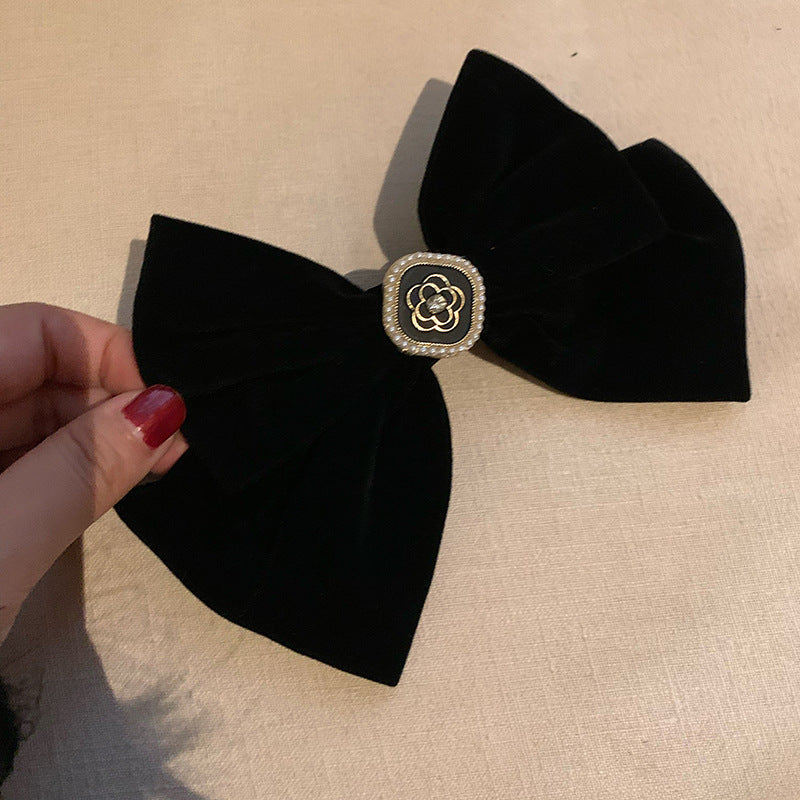 蝴蝶結簡約髮夾－紅色飄帶款細節｜https://igowo.tw/