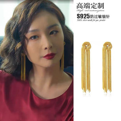 銀針扭紋簡約耳環－細節特寫56｜https://igowo.tw/
