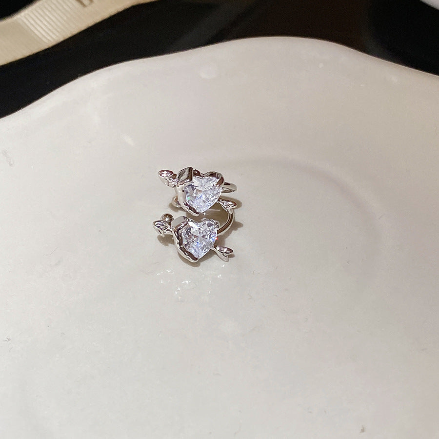 韓版鋯石幾何珍珠耳夾女個性優雅氣質輕奢高級感耳飾無耳洞耳骨夾