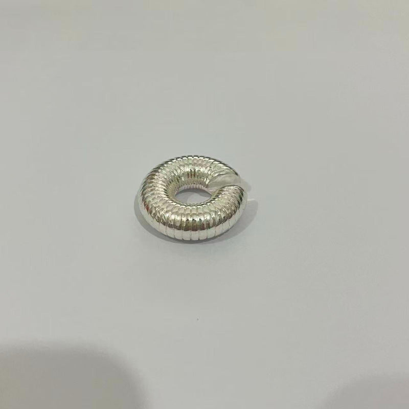 金屬格紋免耳洞耳夾