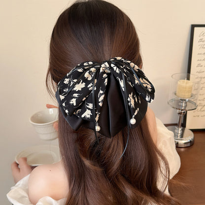 緞帶蝴蝶結復古鯊魚夾