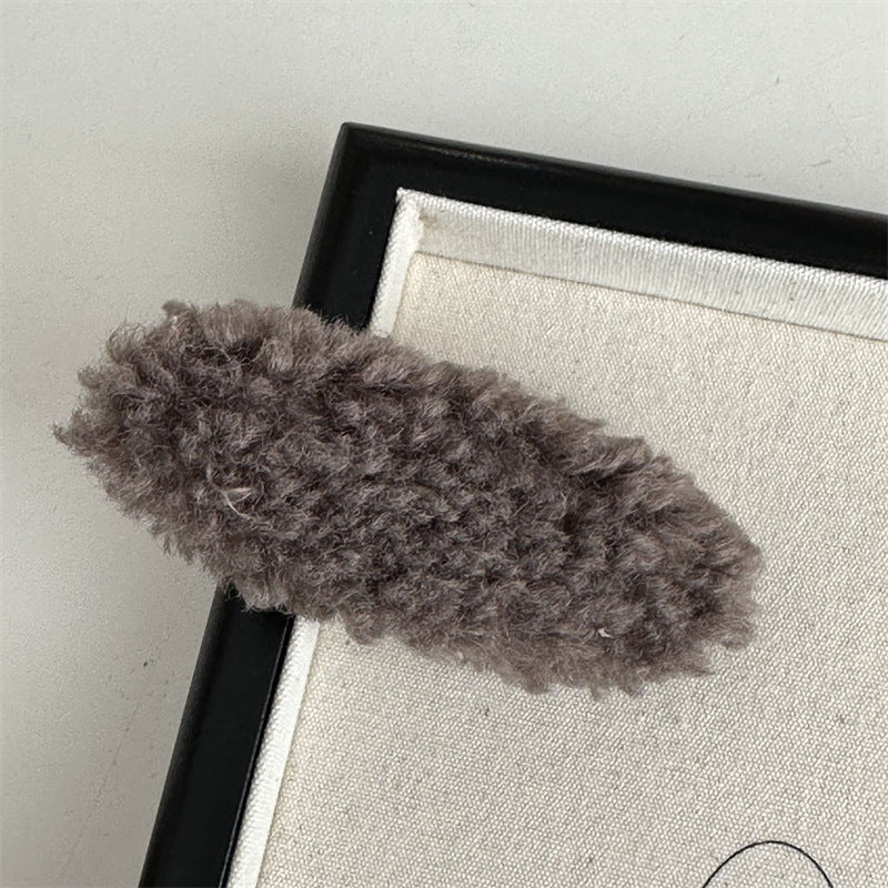 繽紛絨面復古髮夾