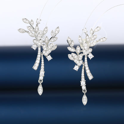 S925花朵水滴耳釘－商品主圖｜https://igowo.tw/
