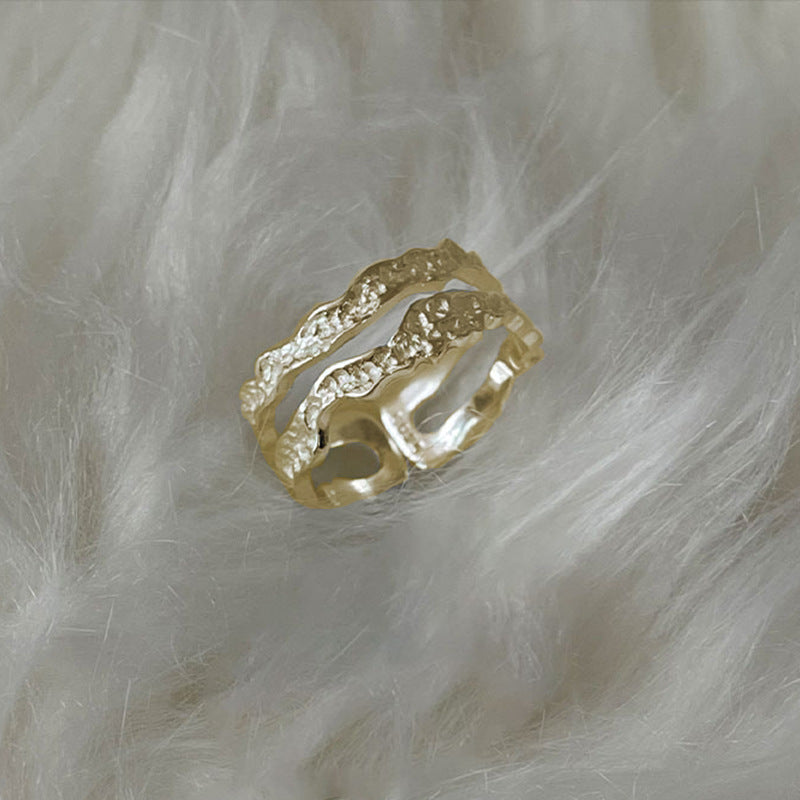 S925幾何可調式戒指－細節特寫4｜https://igowo.tw/